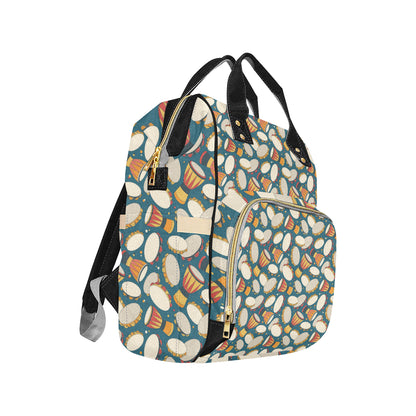 Tambourine Pattern Print Design 01 Diaper Bag Backpack
