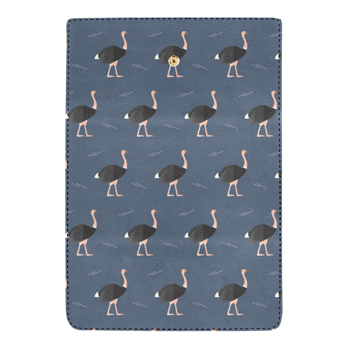 Ostrich Pattern Print Design 04 Women's Trifold Wallet