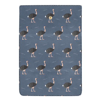 Ostrich Pattern Print Design 04 Women's Trifold Wallet