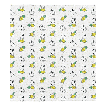 Bull Terriers Pattern Print Design 05 Premium Quilt