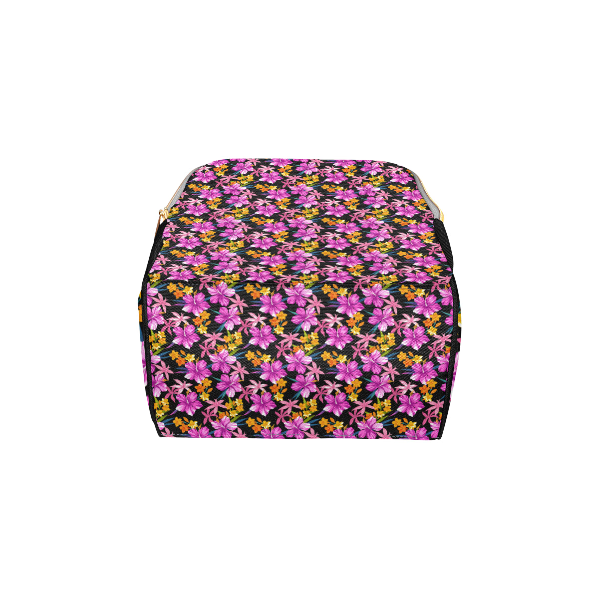 Tropical Folower Pink Hibiscus Print Diaper Bag Backpack