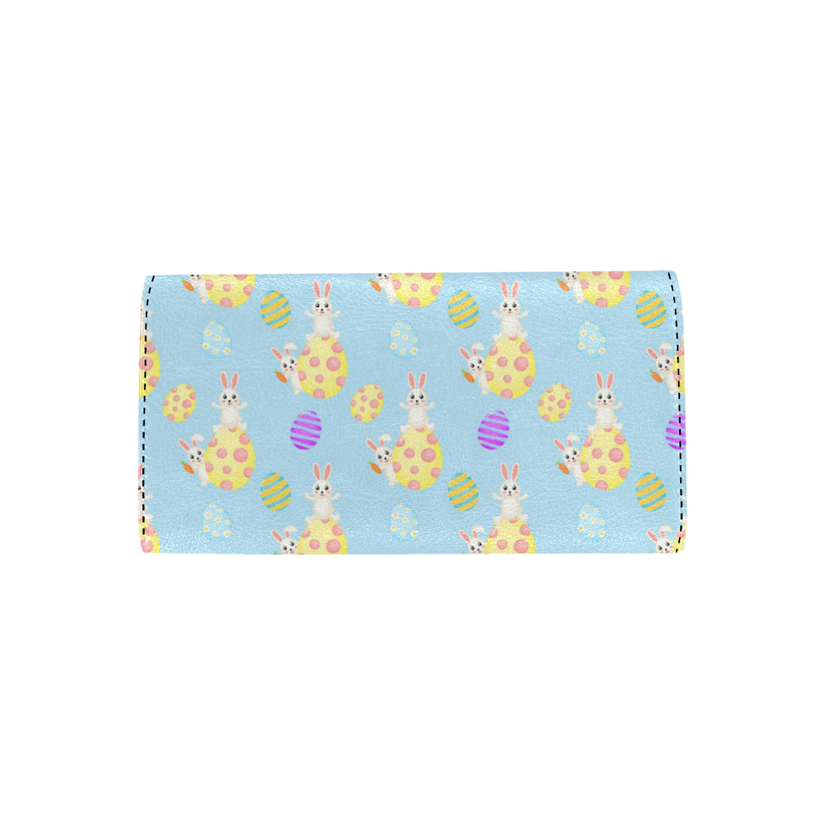 Easter Eggs Pattern Print Design RB015 Women's Trifold Wallet