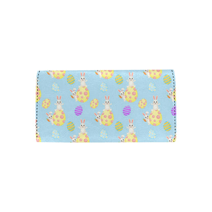 Easter Eggs Pattern Print Design RB015 Women's Trifold Wallet