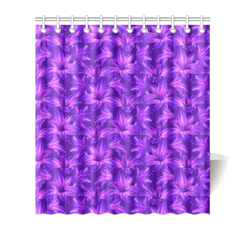 Amaryllis Pattern Print Design AL03 Shower Curtain