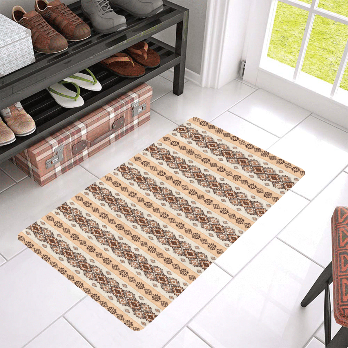 Native Classic Pattern Print Rubber Doormat