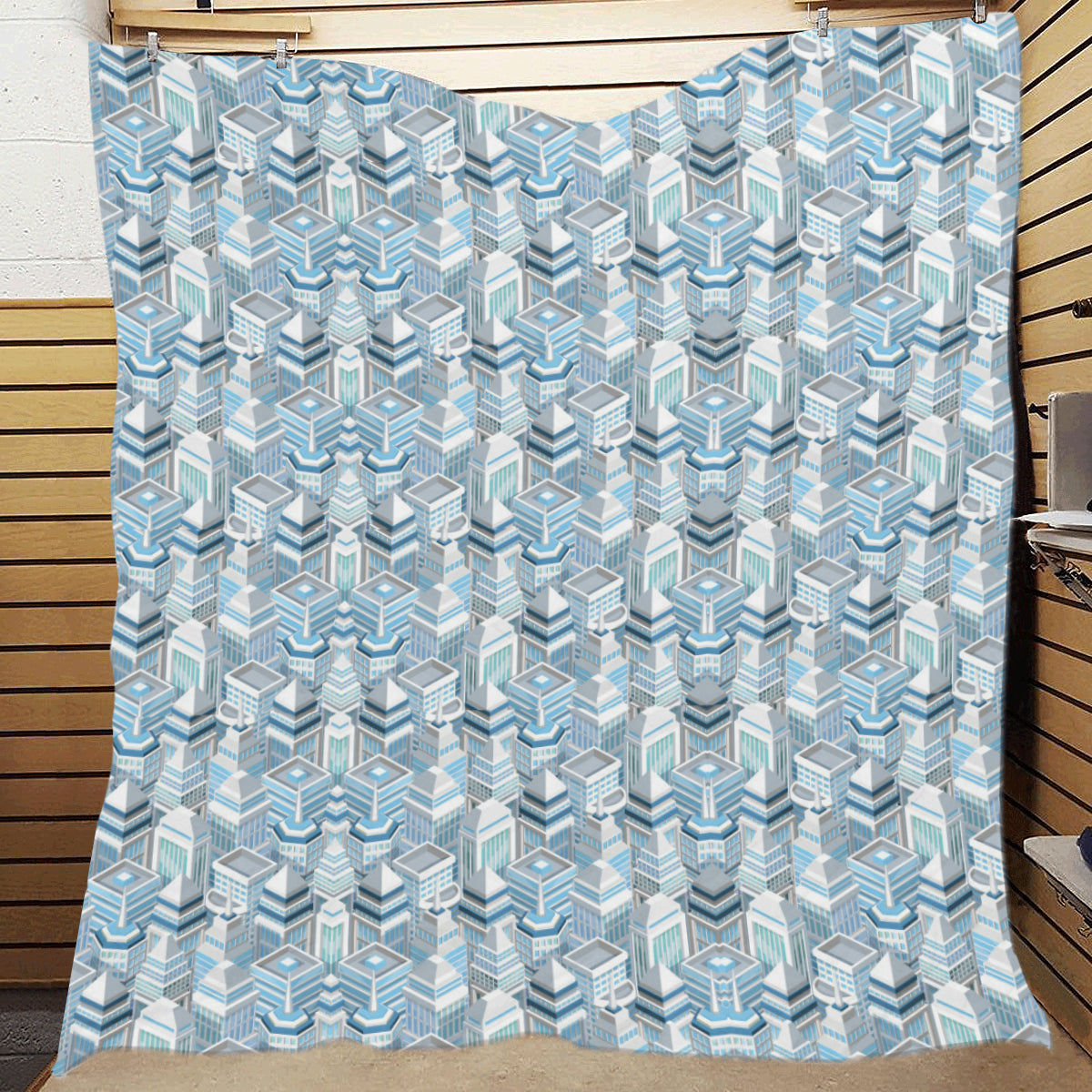 City  Pattern Print Design 03 Premium Quilt