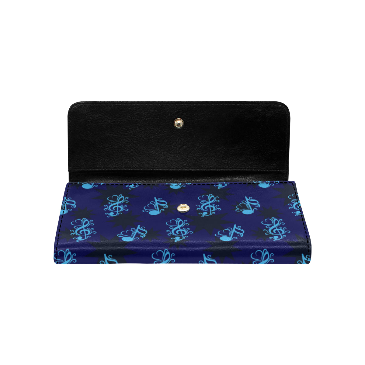 Music note Pattern Print Design A04 Women's Trifold Wallet