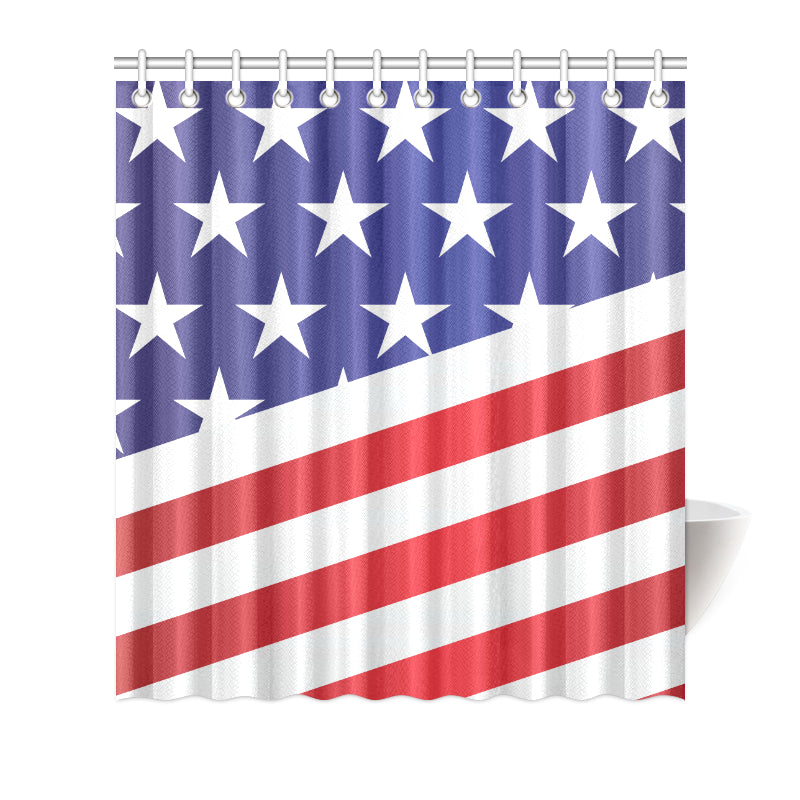 American flag Print Shower Curtain