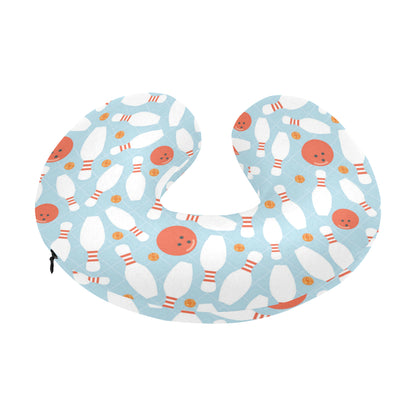 Bowling Pattern Print Design 09 U-Shaped Travel Neck Pillow