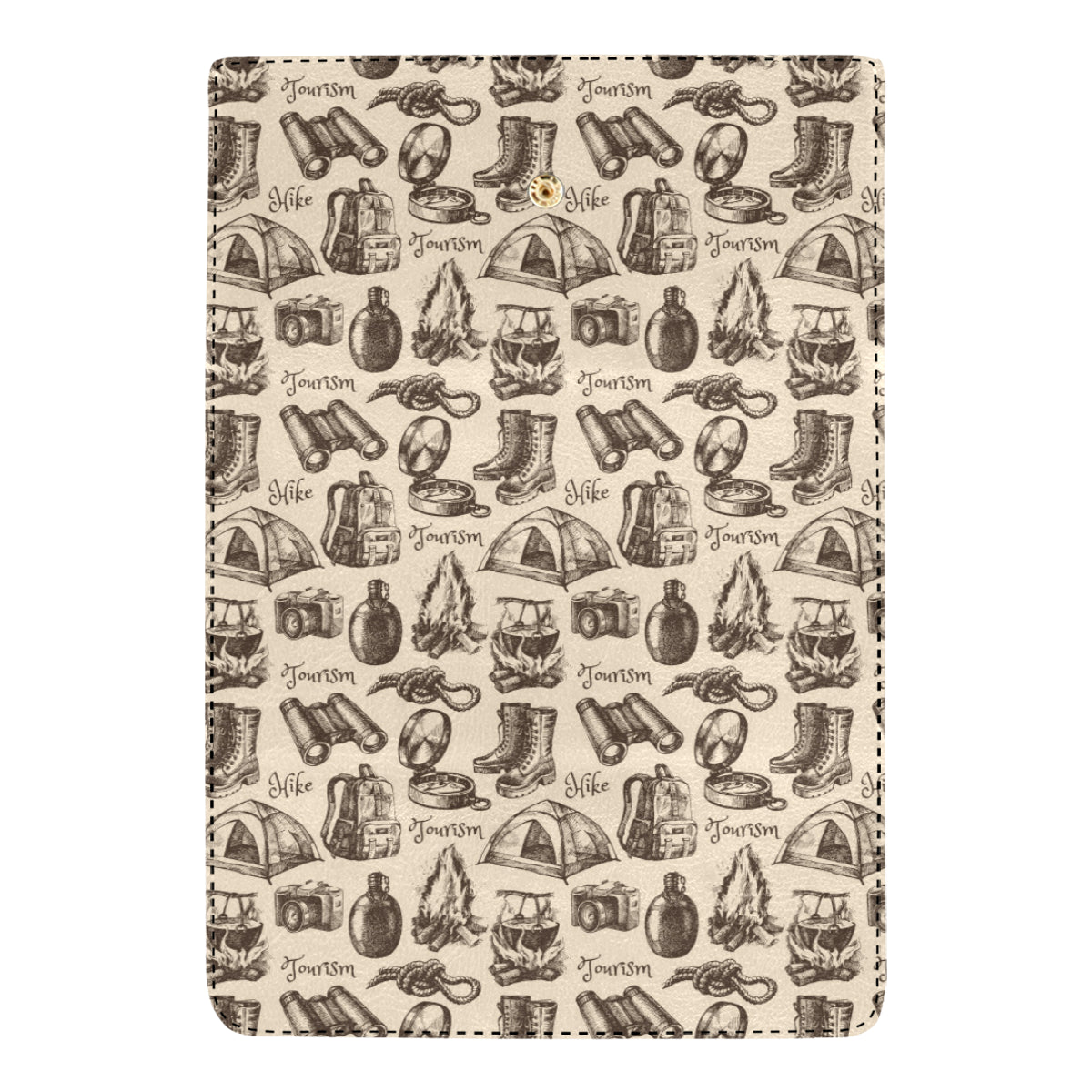 Camping Pattern Print Design 01 Women's Trifold Wallet