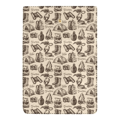 Camping Pattern Print Design 01 Women's Trifold Wallet