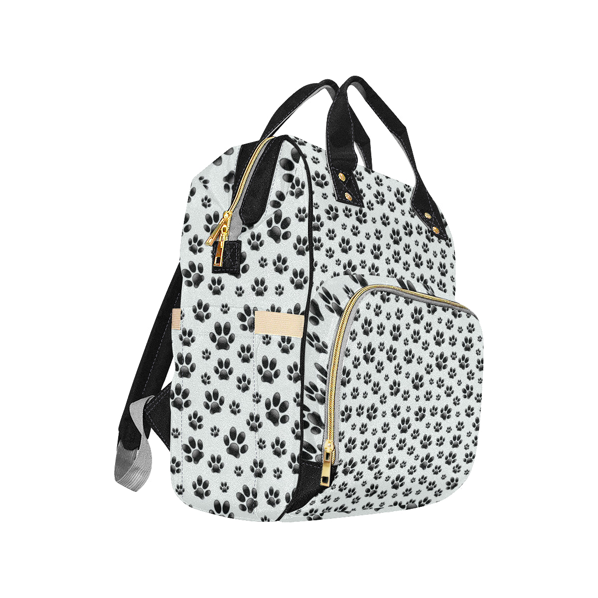 Paw Themed Print Diaper Bag Backpack
