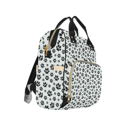 Paw Themed Print Diaper Bag Backpack