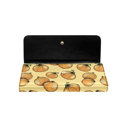 Onion Pattern Print Design A04 Women's Trifold Wallet