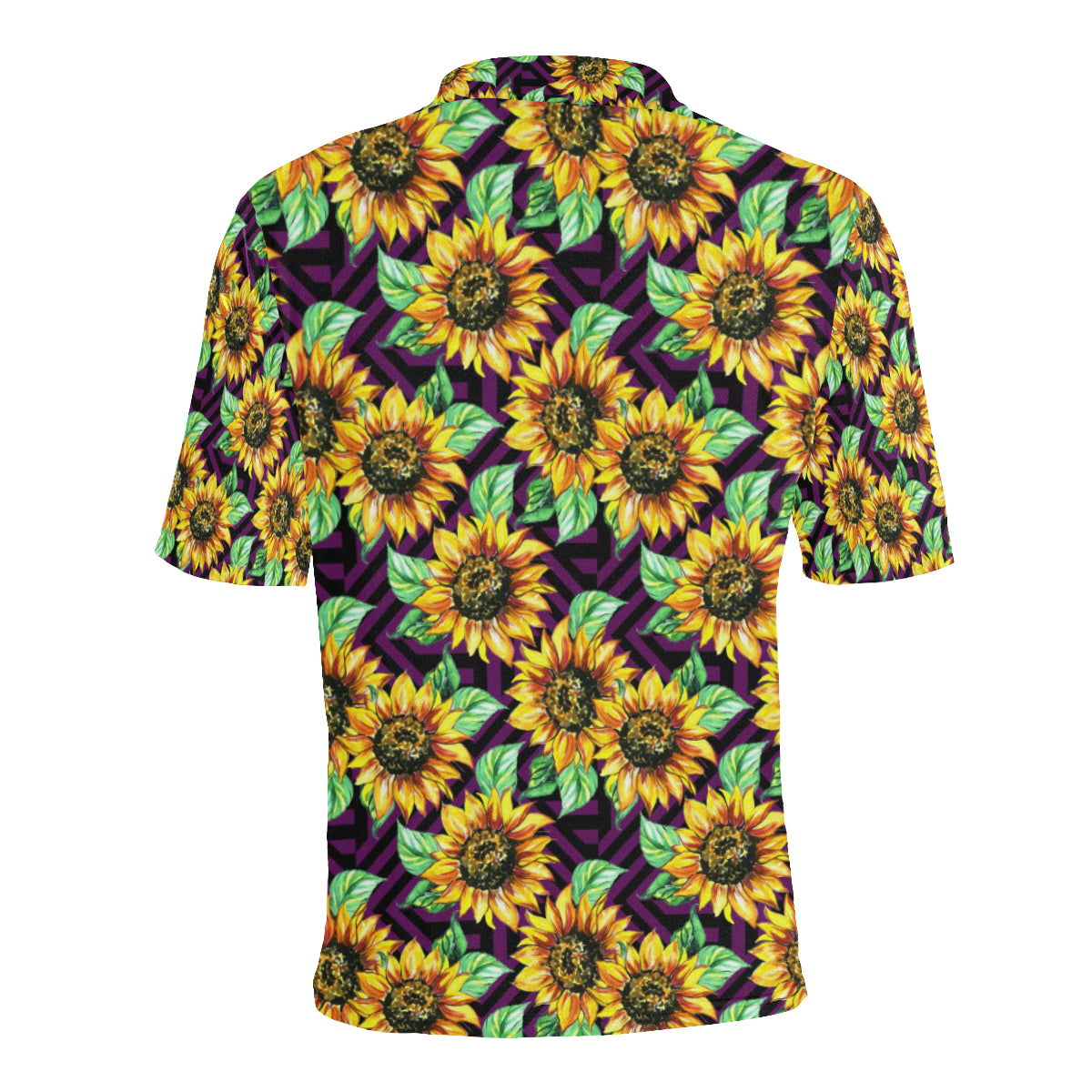 Sunflower Pattern Print Design SF012 Men Polo Shirt