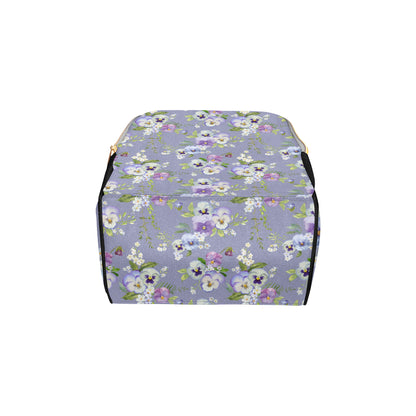 Pansy Pattern Print Design PS05 Diaper Bag Backpack