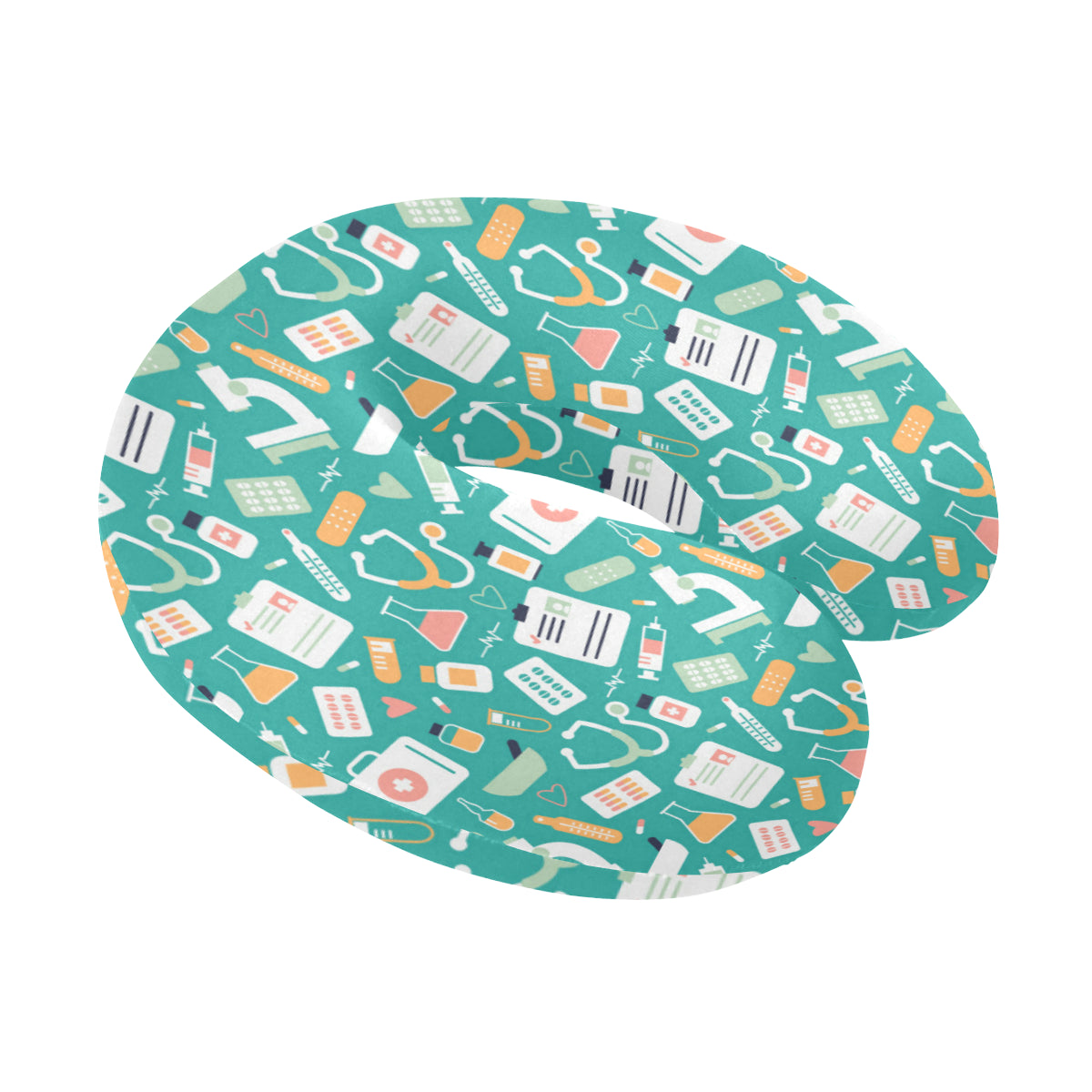 Medical Pattern Print Design 03 U-Shaped Travel Neck Pillow
