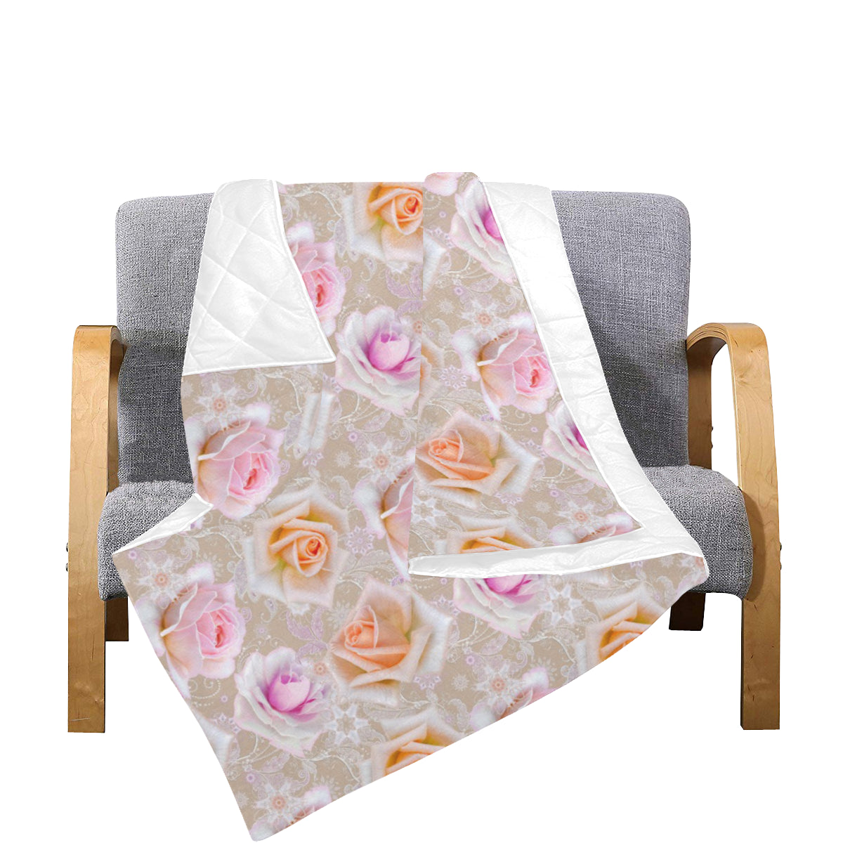 Rose Pattern Print Design RO011 Premium Quilt