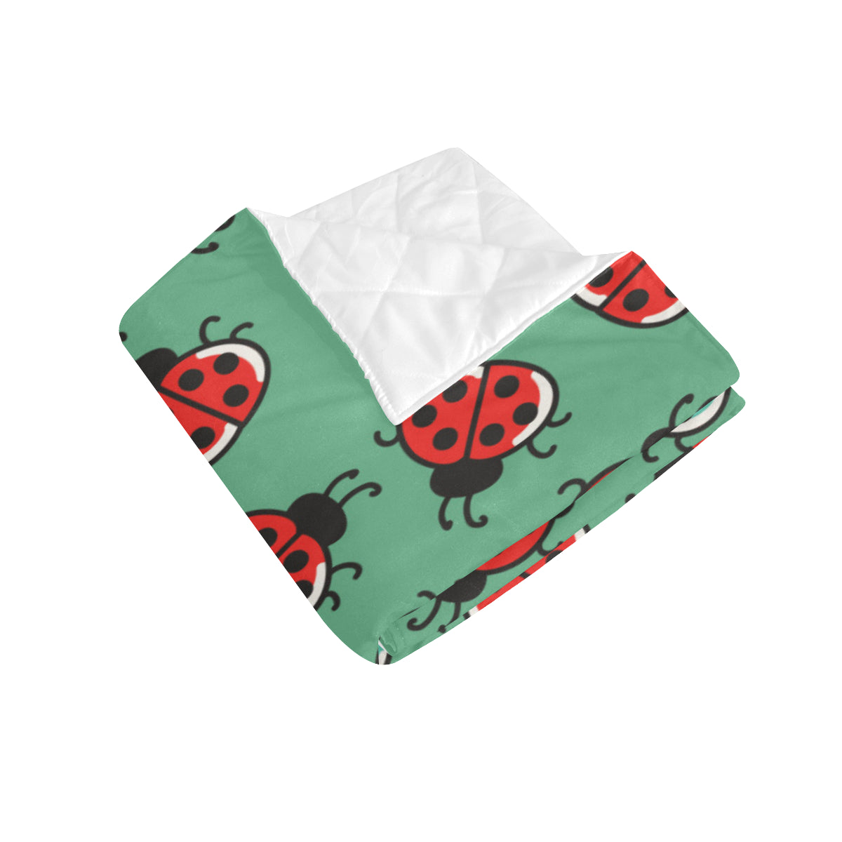Ladybug Pattern Print Design 02 Premium Quilt