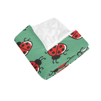 Ladybug Pattern Print Design 02 Premium Quilt