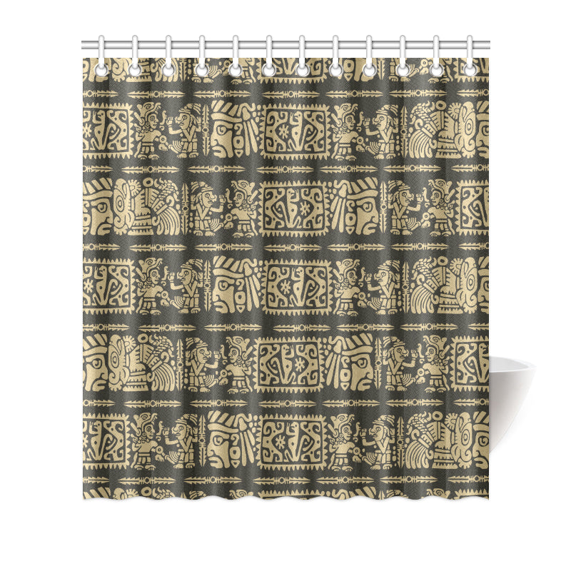Mayan Pattern Print Design 02 Shower Curtain