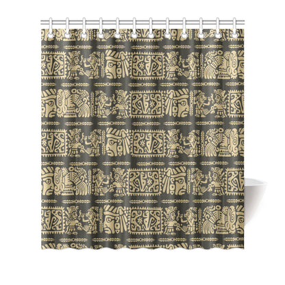 Mayan Pattern Print Design 02 Shower Curtain
