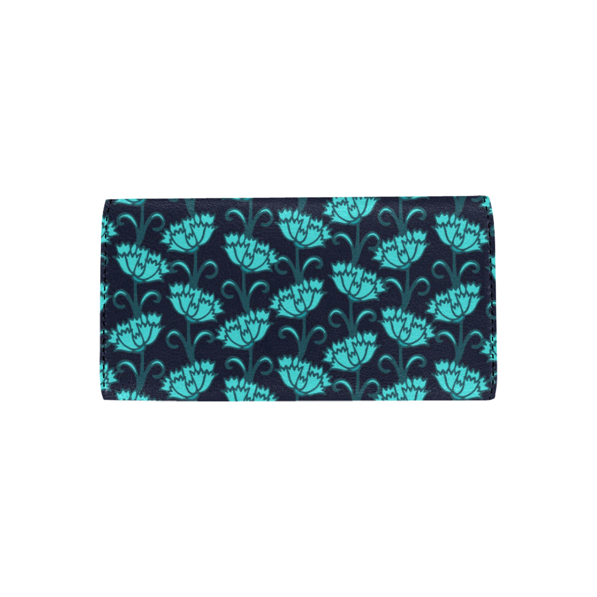 Carnations Pattern Print Design CN06 Women's Trifold Wallet