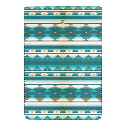Blue Tribal Aztec Women's Trifold Wallet