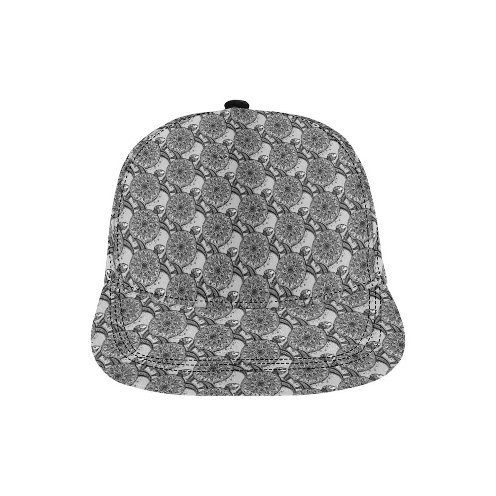Tribal Turtle Polynesian Themed Print Snapback Cap
