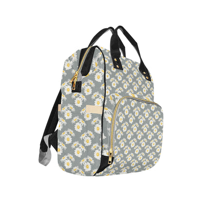 Daisy Pattern Print Design DS09 Diaper Bag Backpack