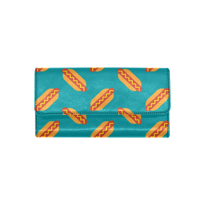 Hot Dog Pattern Print Design 03 Women's Trifold Wallet