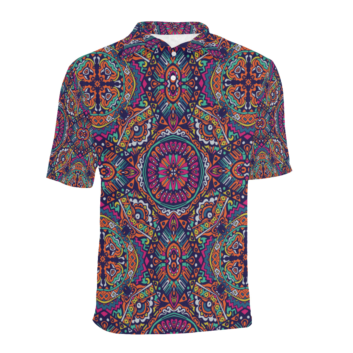Boho Pattern Print Design 06 Men Polo Shirt