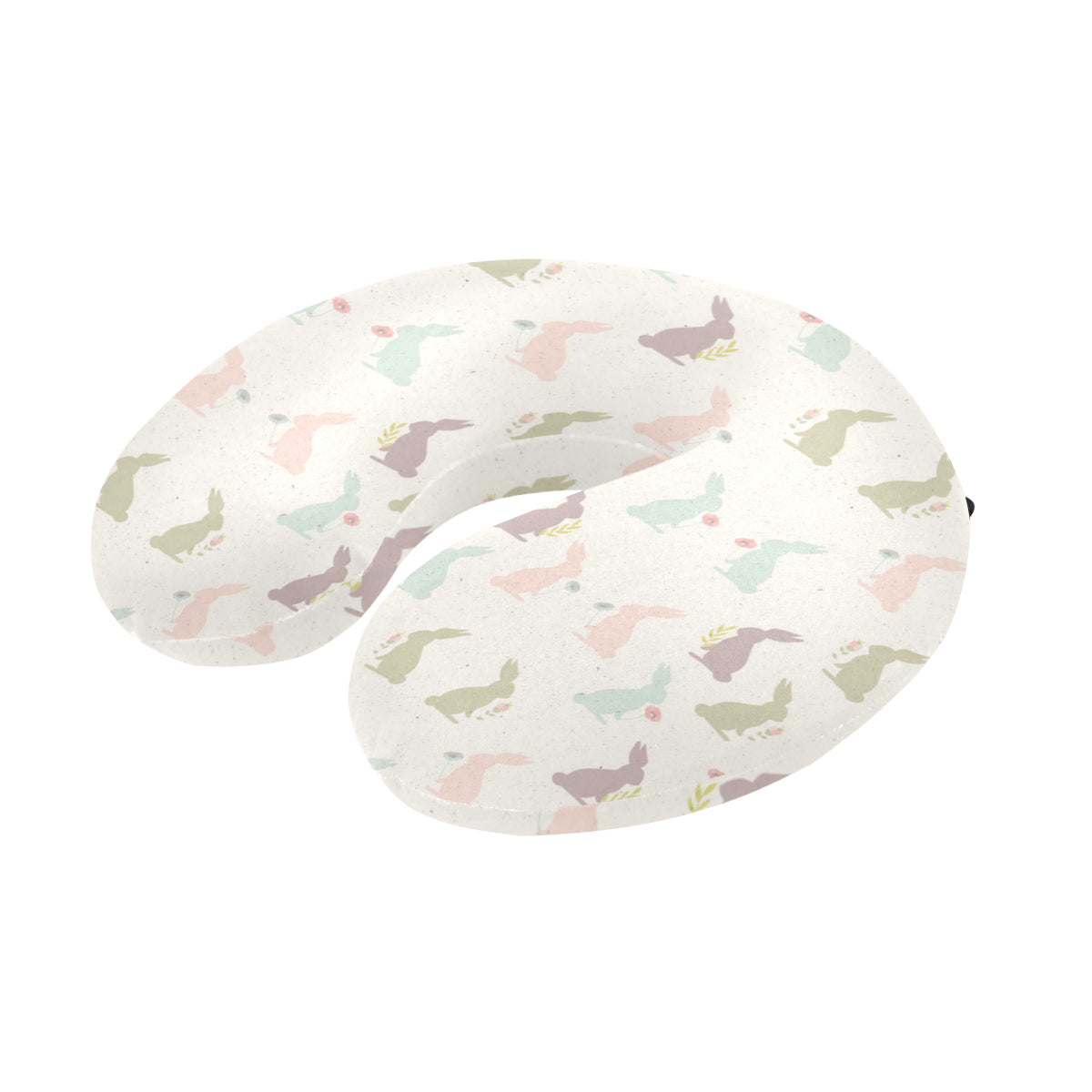 Bunny Pattern Print Design 05 U-Shaped Travel Neck Pillow