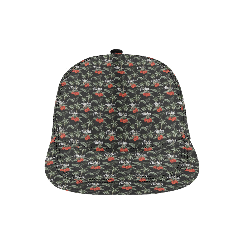 Aloha Palm Tree Design Themed Print Snapback Cap