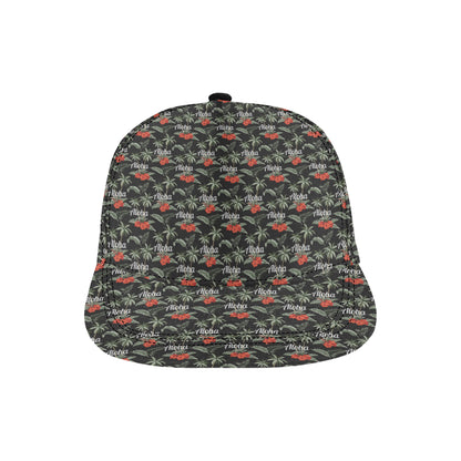 Aloha Palm Tree Design Themed Print Snapback Cap