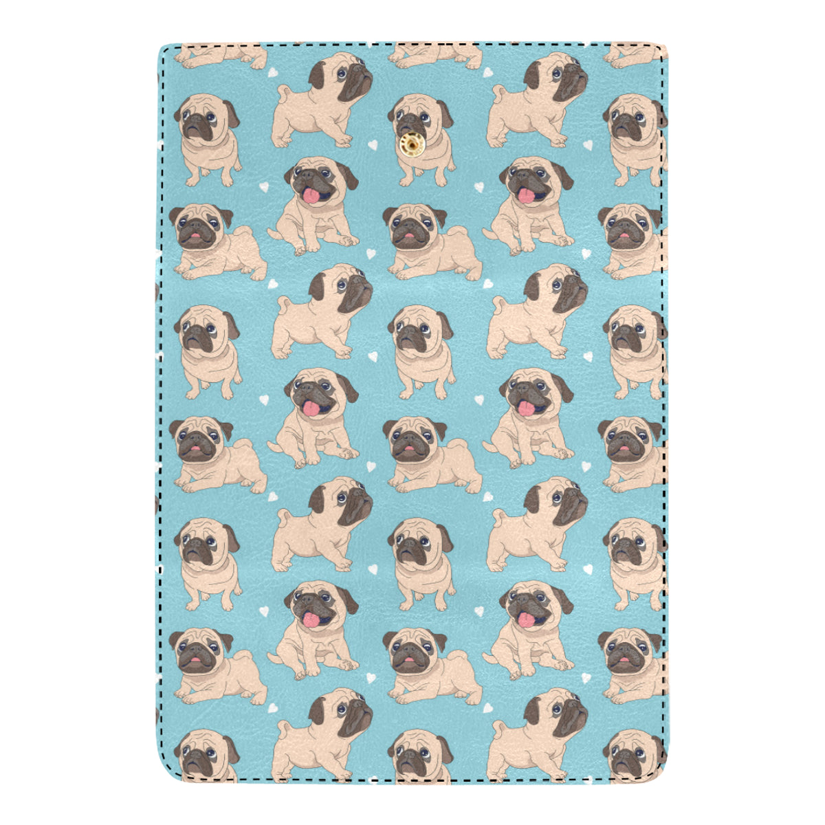 Pug Pattern Print Design A03 Women's Trifold Wallet