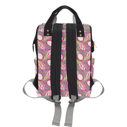 Dragonfruit Pattern Print Design DF03 Diaper Bag Backpack