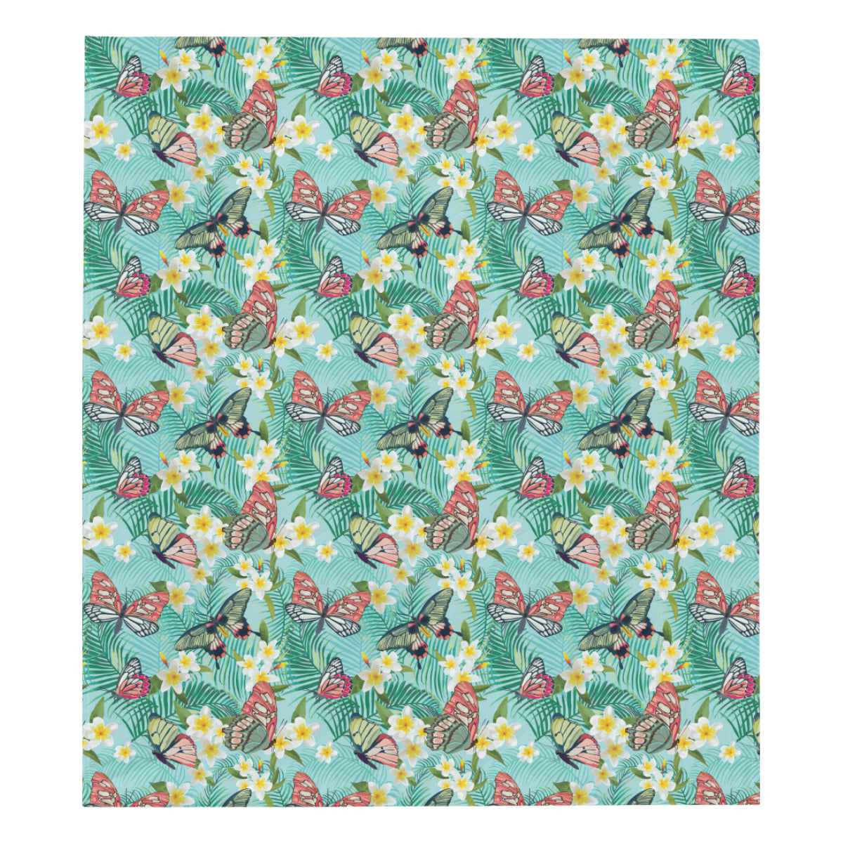 Butterfly Pattern Print Design 09 Premium Quilt