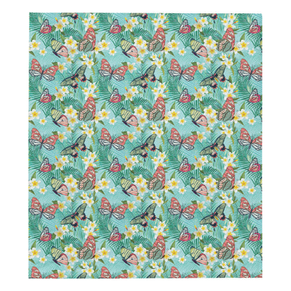 Butterfly Pattern Print Design 09 Premium Quilt
