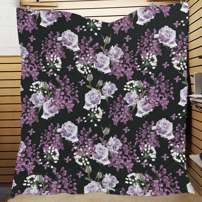 Lilac Pattern Print Design LI04 Premium Quilt
