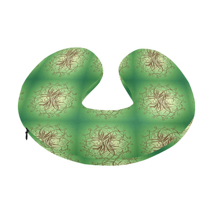 Celtic Pattern Print Design 05 U-Shaped Travel Neck Pillow
