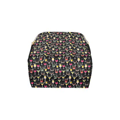 Cocktail Pattern Print Design 01 Diaper Bag Backpack