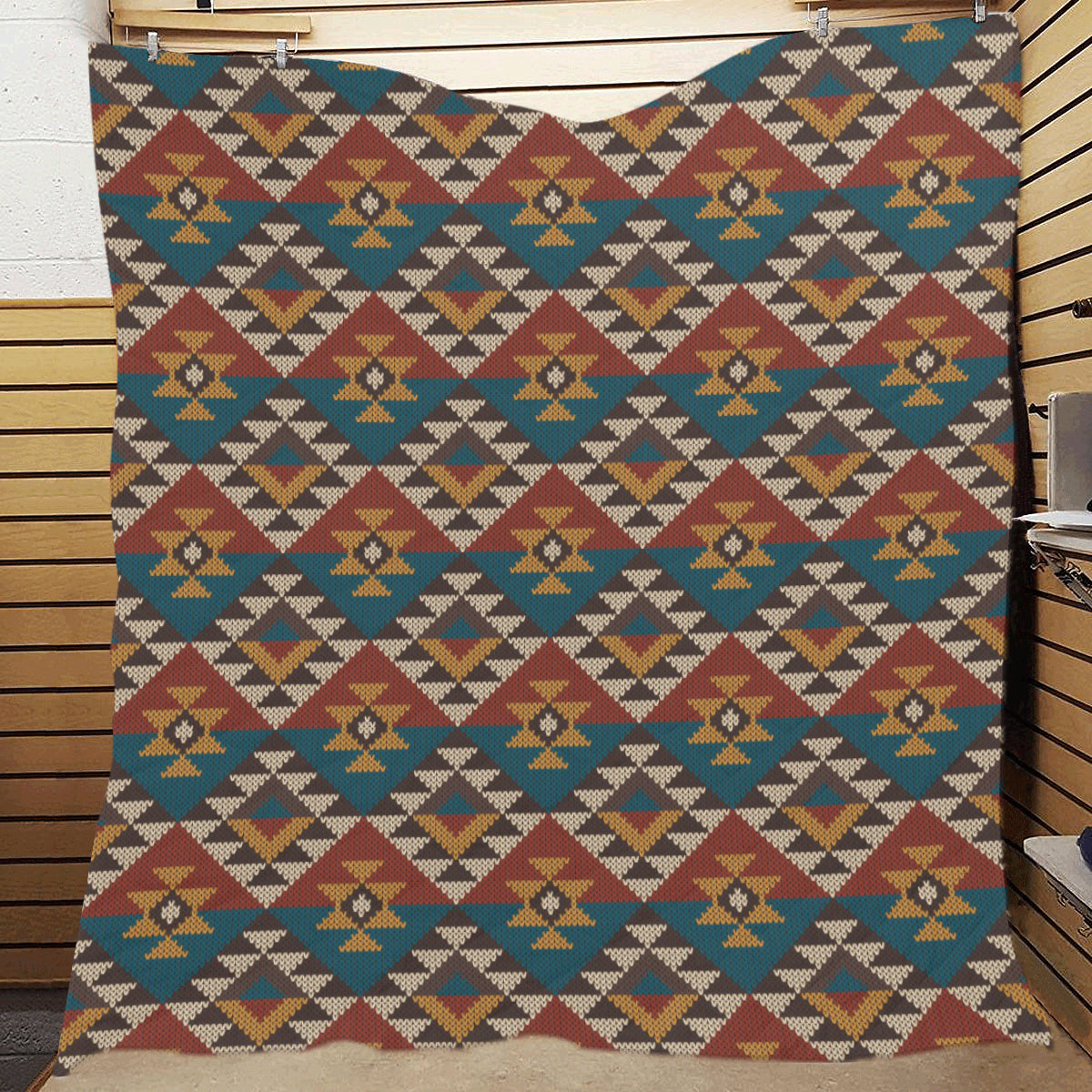 Knit Aztec Tribal Premium Quilt