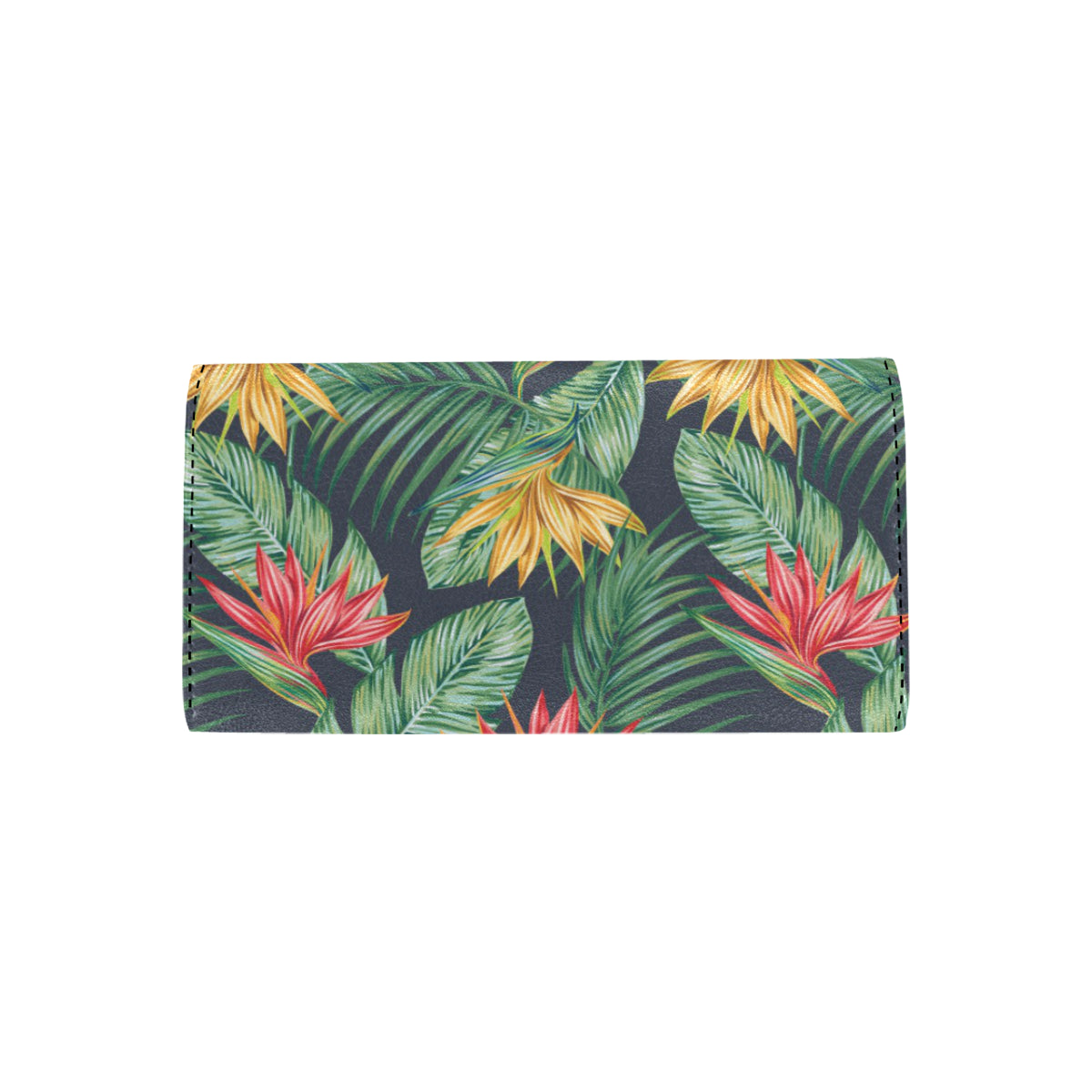 Bird Of Paradise Pattern Print Design BOP09 Women's Trifold Wallet