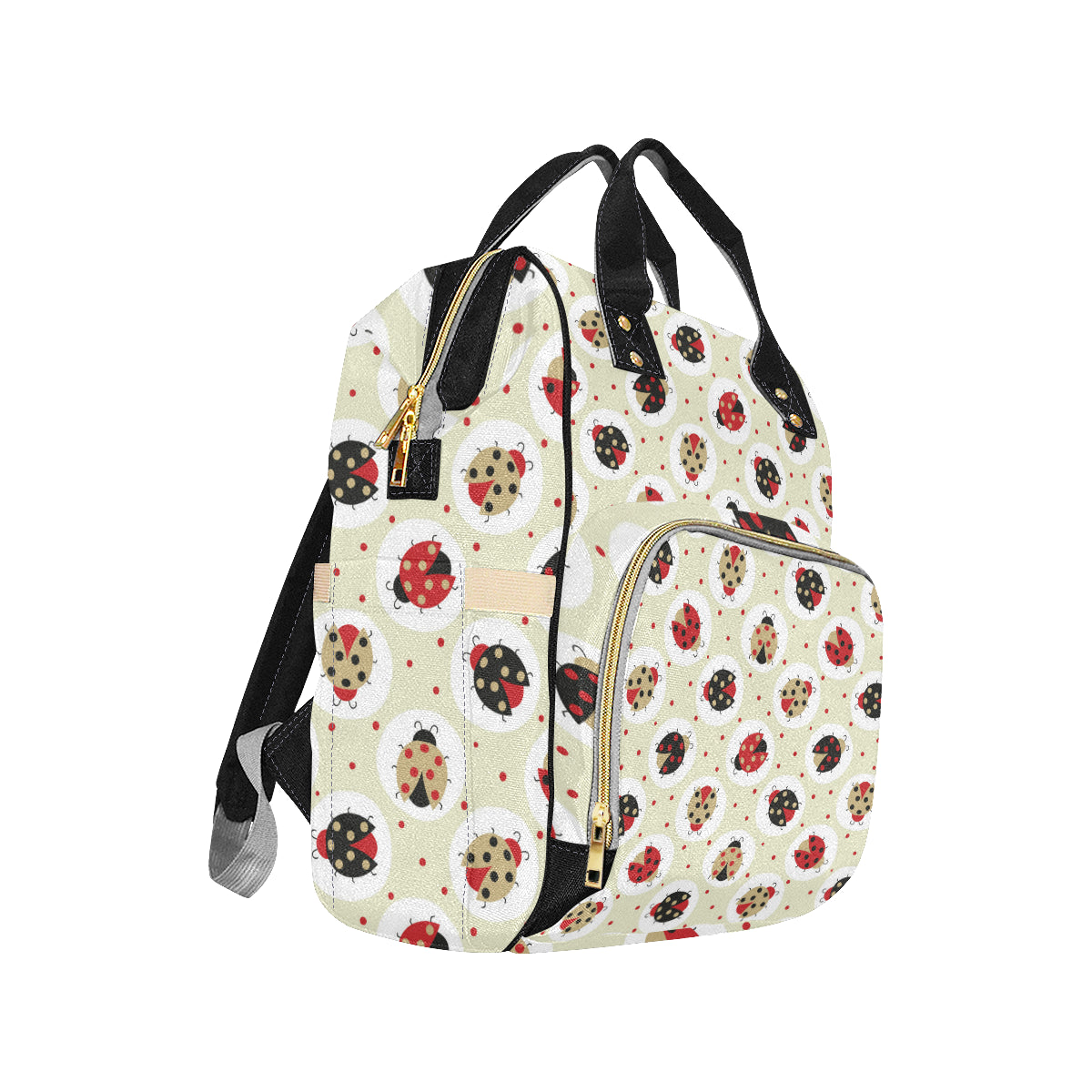 Ladybug Pattern Print Design 03 Diaper Bag Backpack
