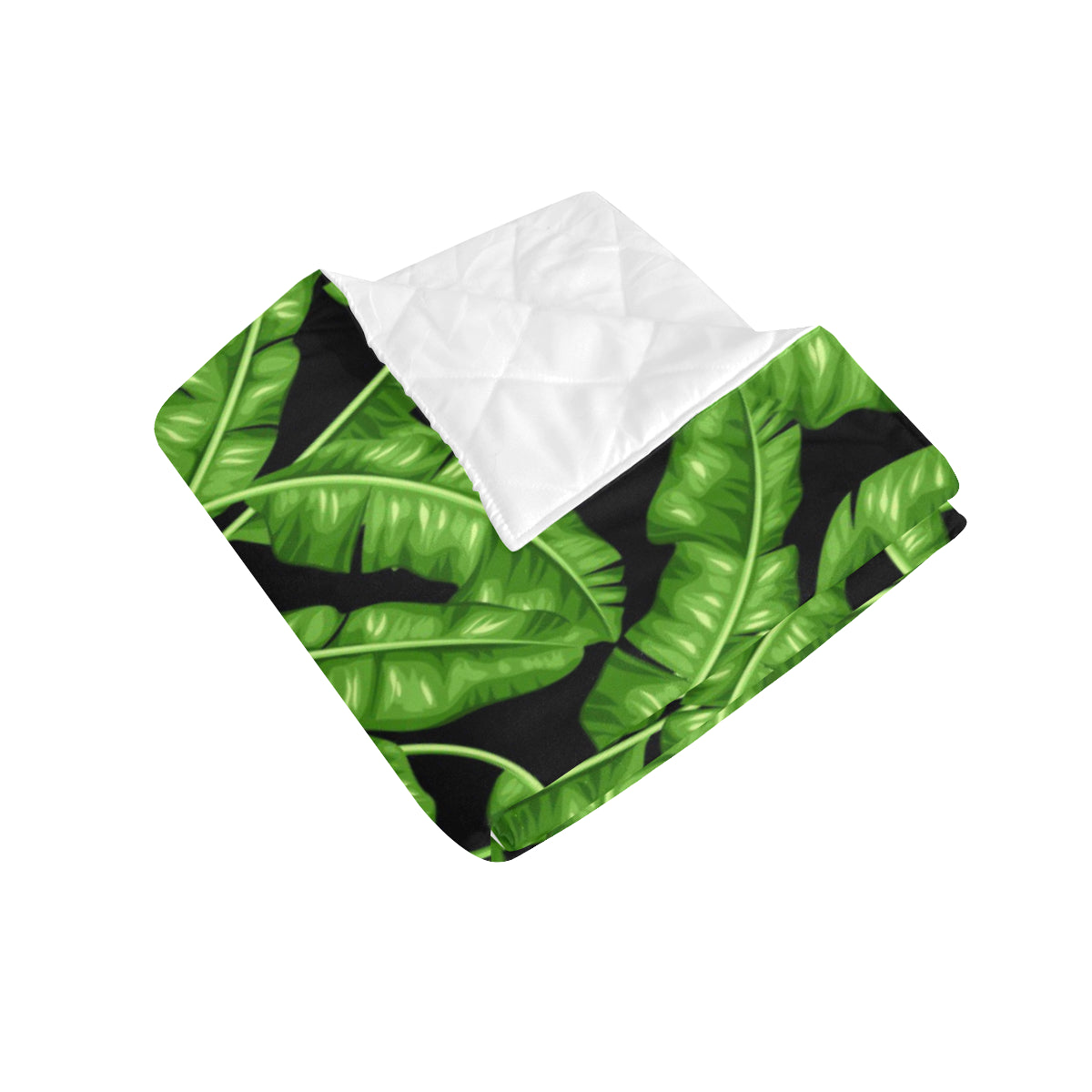 Banana Leaf Pattern Print Design BL01 Premium Quilt