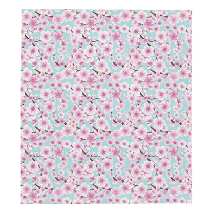 Cherry Blossom Pattern Print Design 01 Premium Quilt