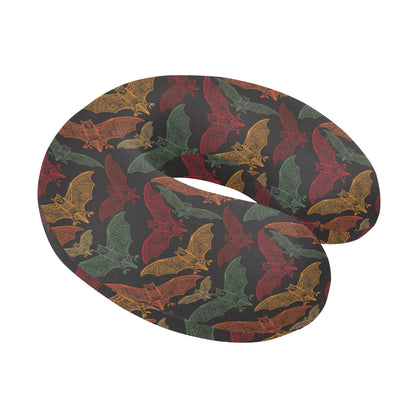Bat Tribal Pattern Print Design 03 U-Shaped Travel Neck Pillow