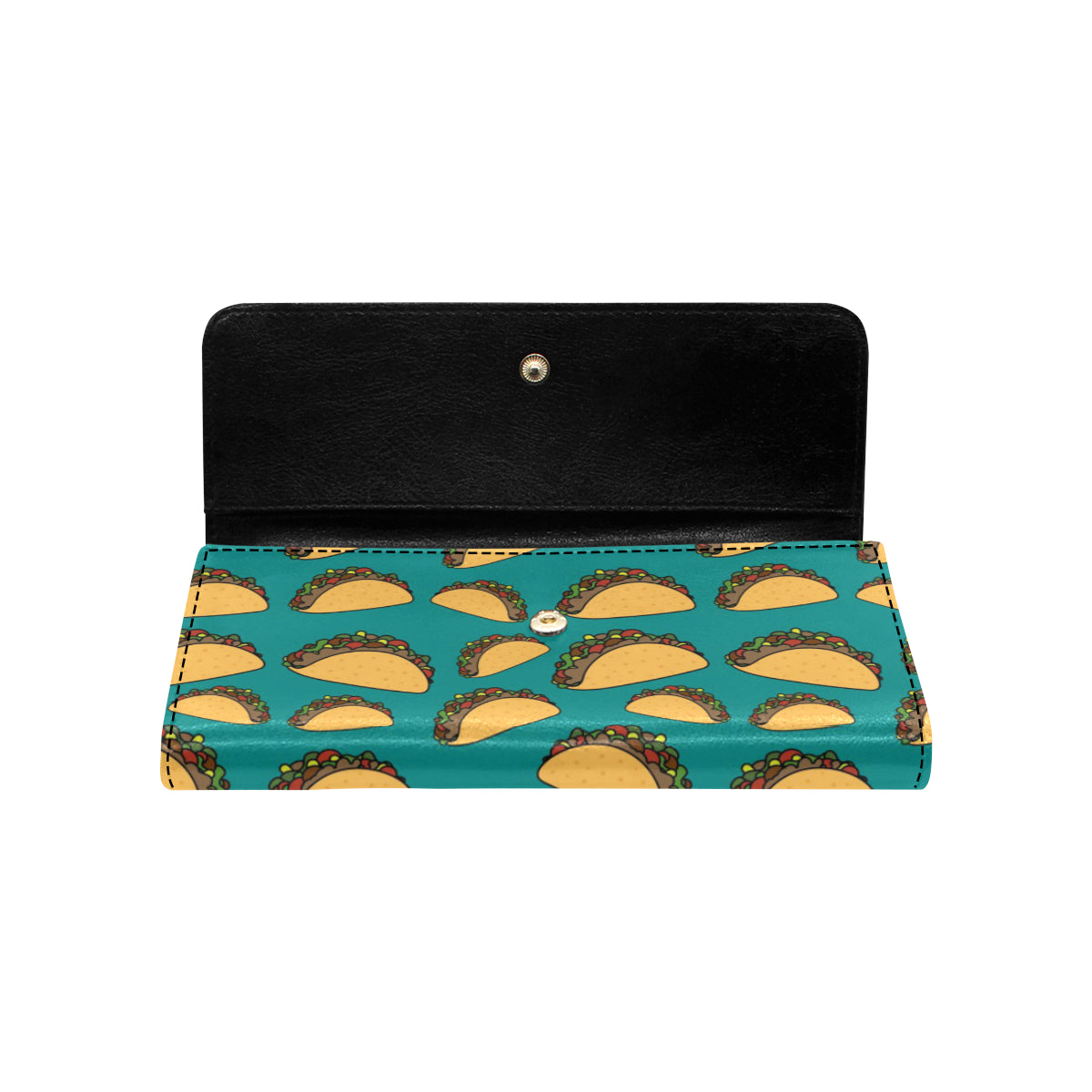 Taco Pattern Print Design TC07 Women's Trifold Wallet