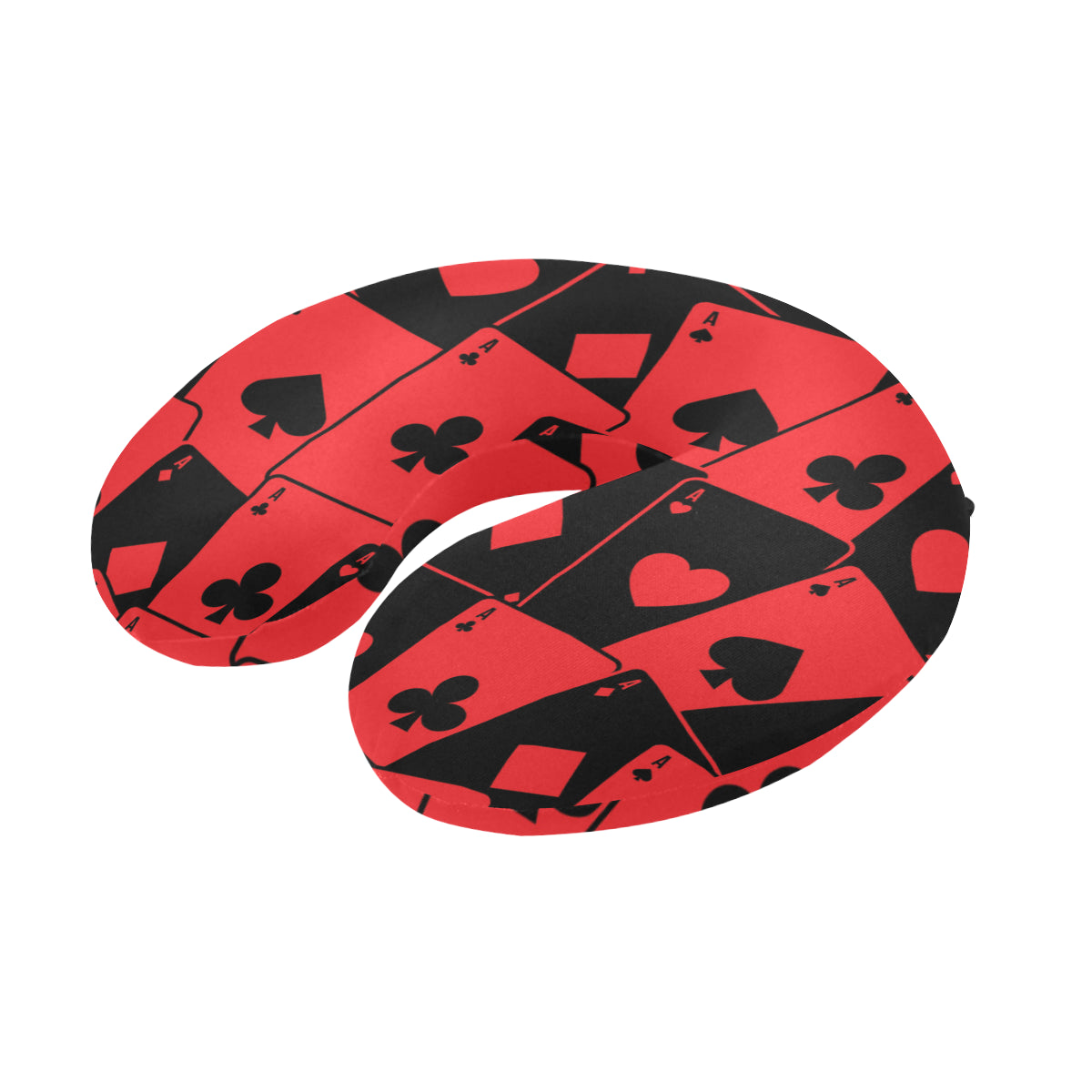 Poker Cards Pattern Print Design A01 U-Shaped Travel Neck Pillow